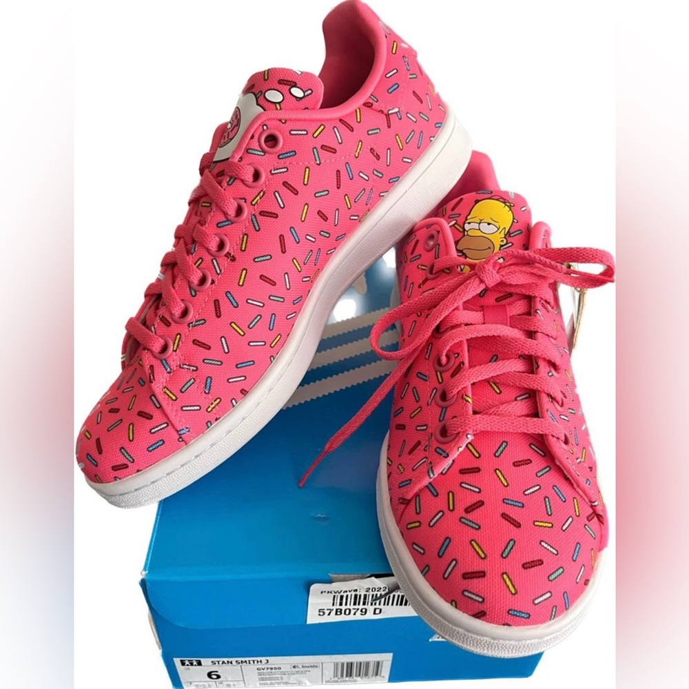 Special Edition Adidas Stan Smith + Homer Simpson Donut Sneakers - NIB